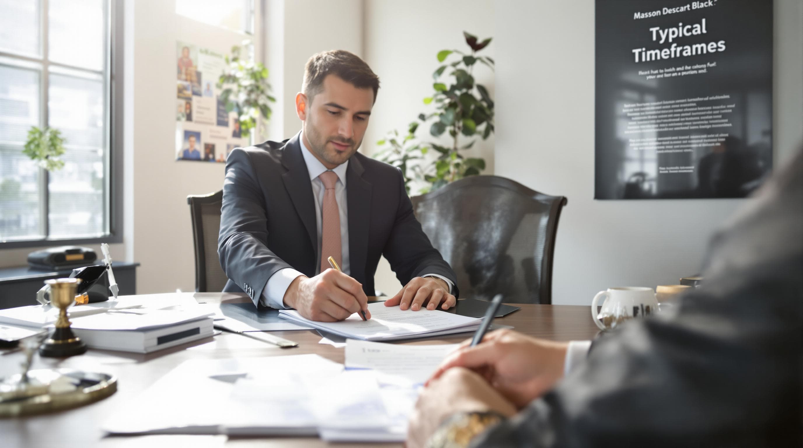 Notary sealing passport paperwork highlighting document timeframes
