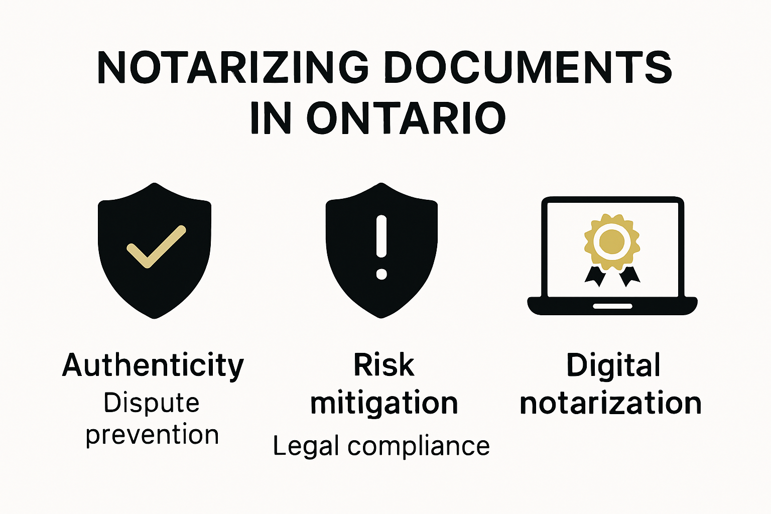 Infographic on why notarize documents: benefits and process overview