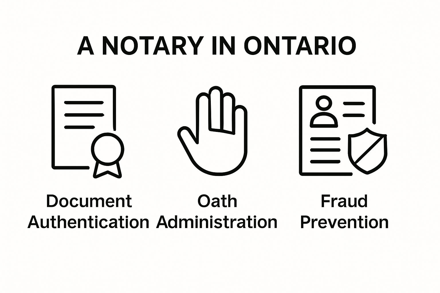 Infographic showing what a notary does in Ontario