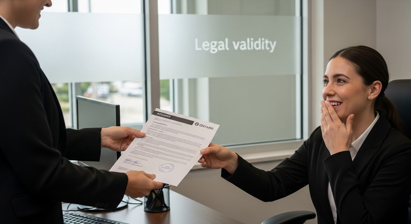 notary office affidavit handover