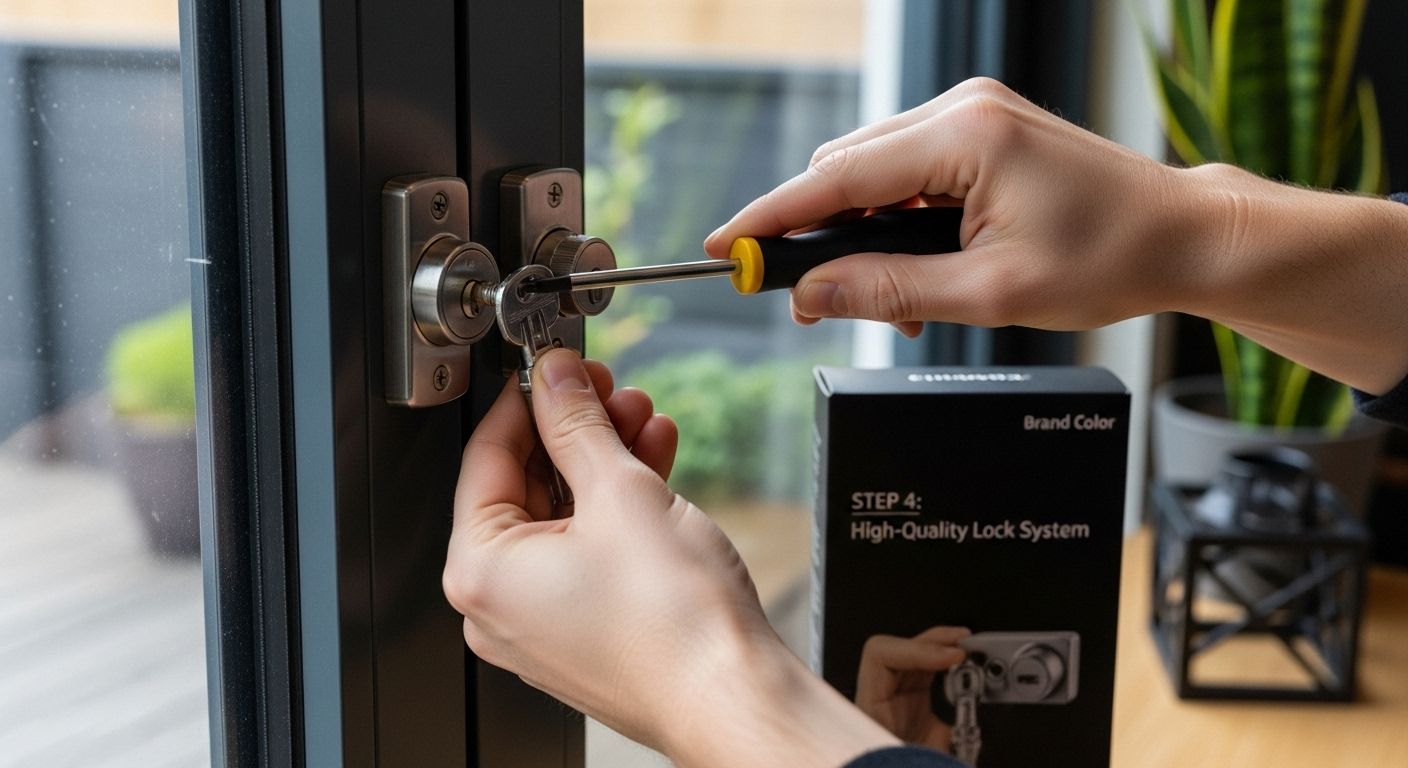 install sliding door lock