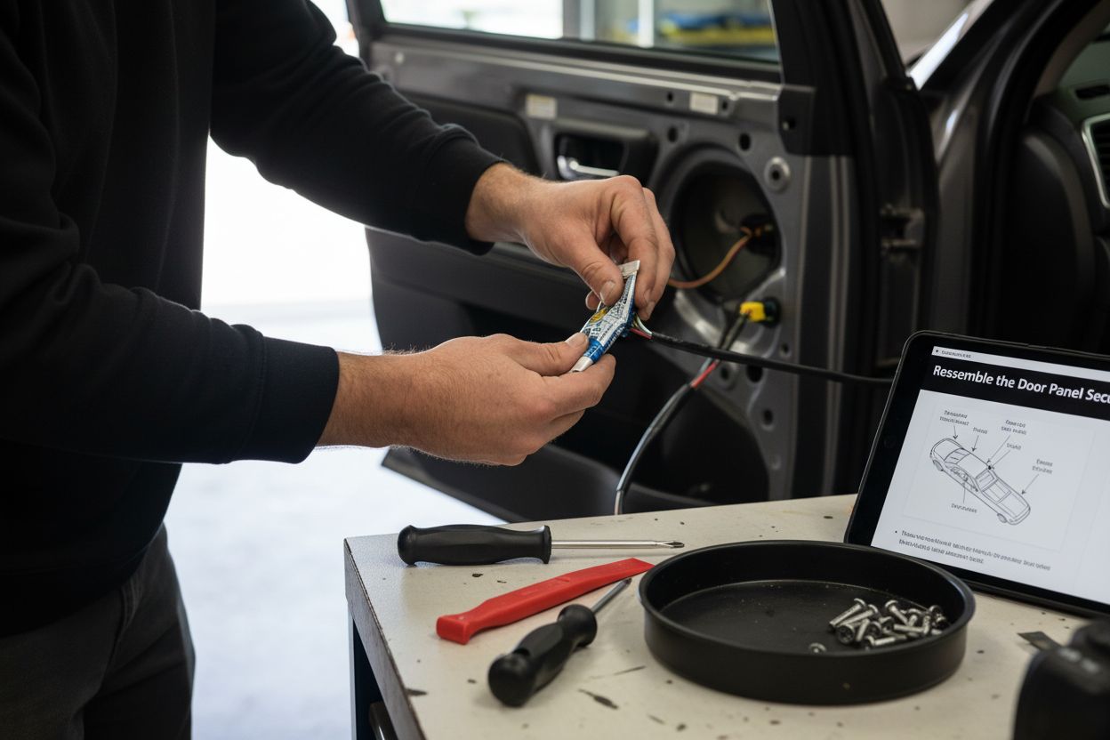 reassemble car door panel