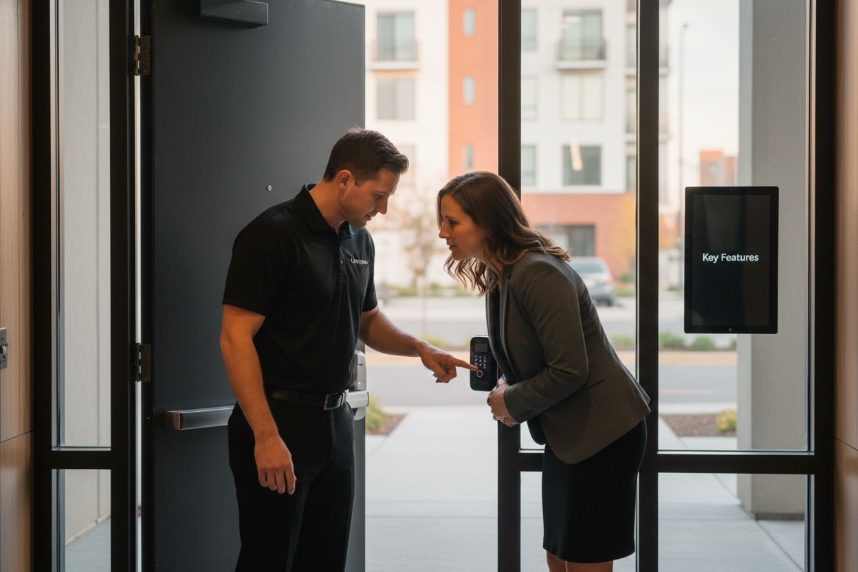 apartment security door detail