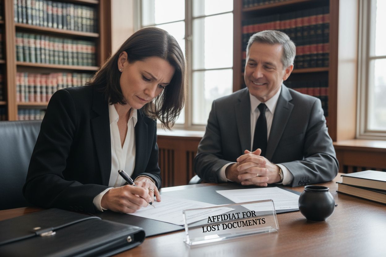 affidavit lost documents signing