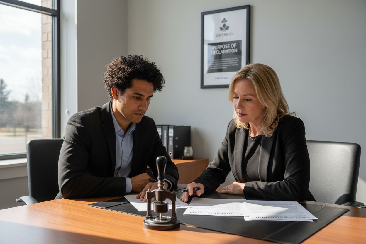statutory declaration office Ontario