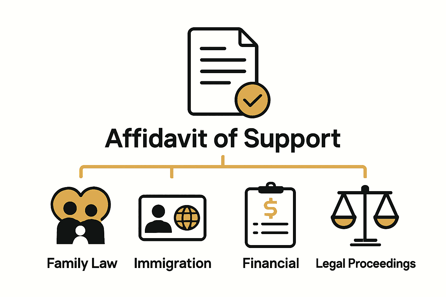 Visual comparison of affidavit of support types in Ontario.