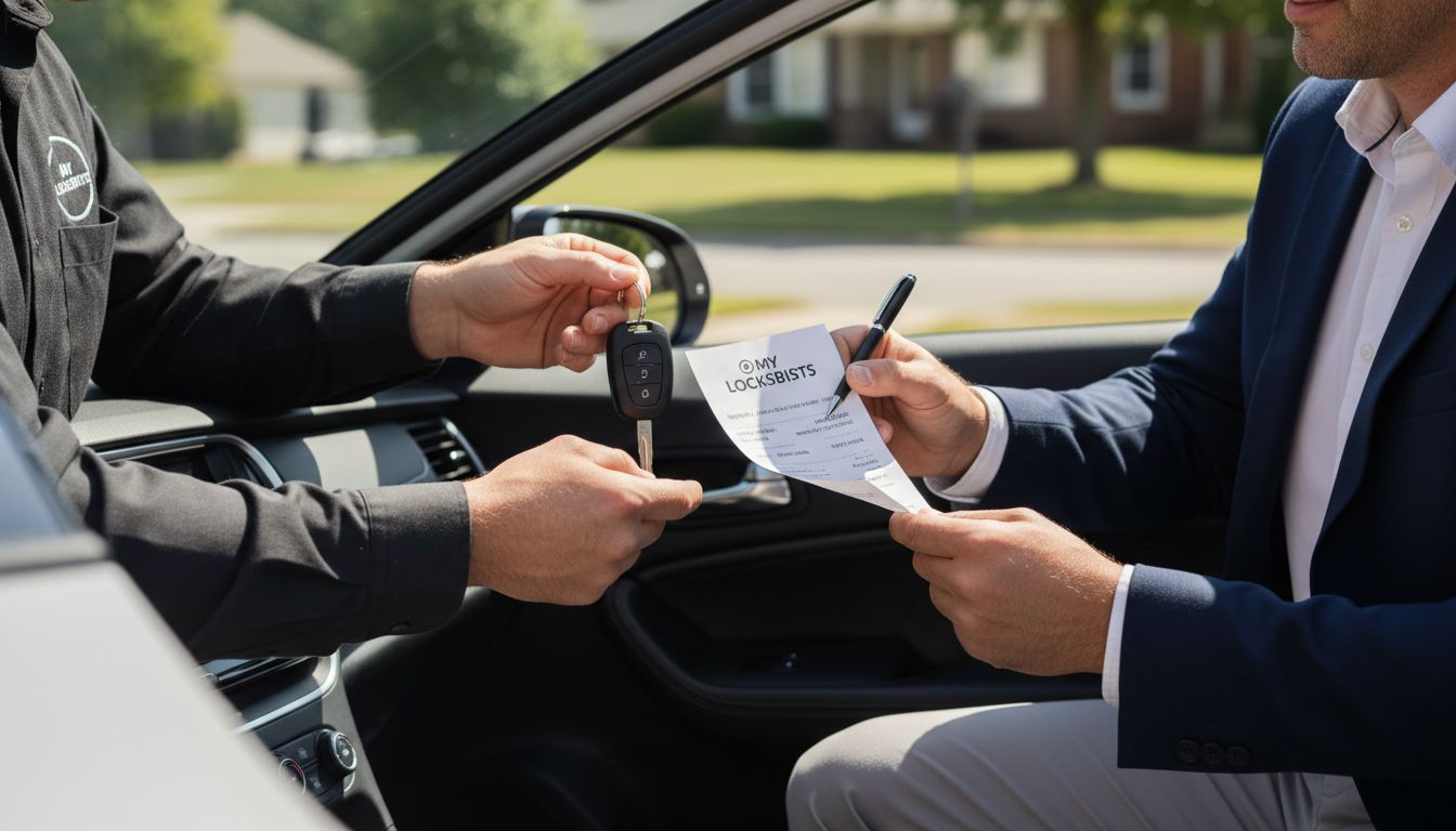 locksmith car keys receipt