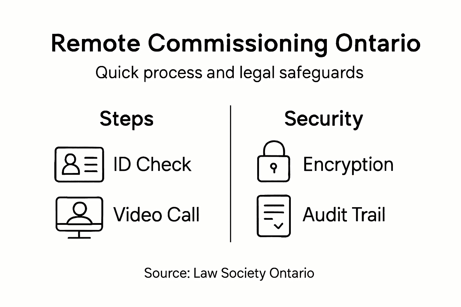 Infographic showing remote commissioning steps and security