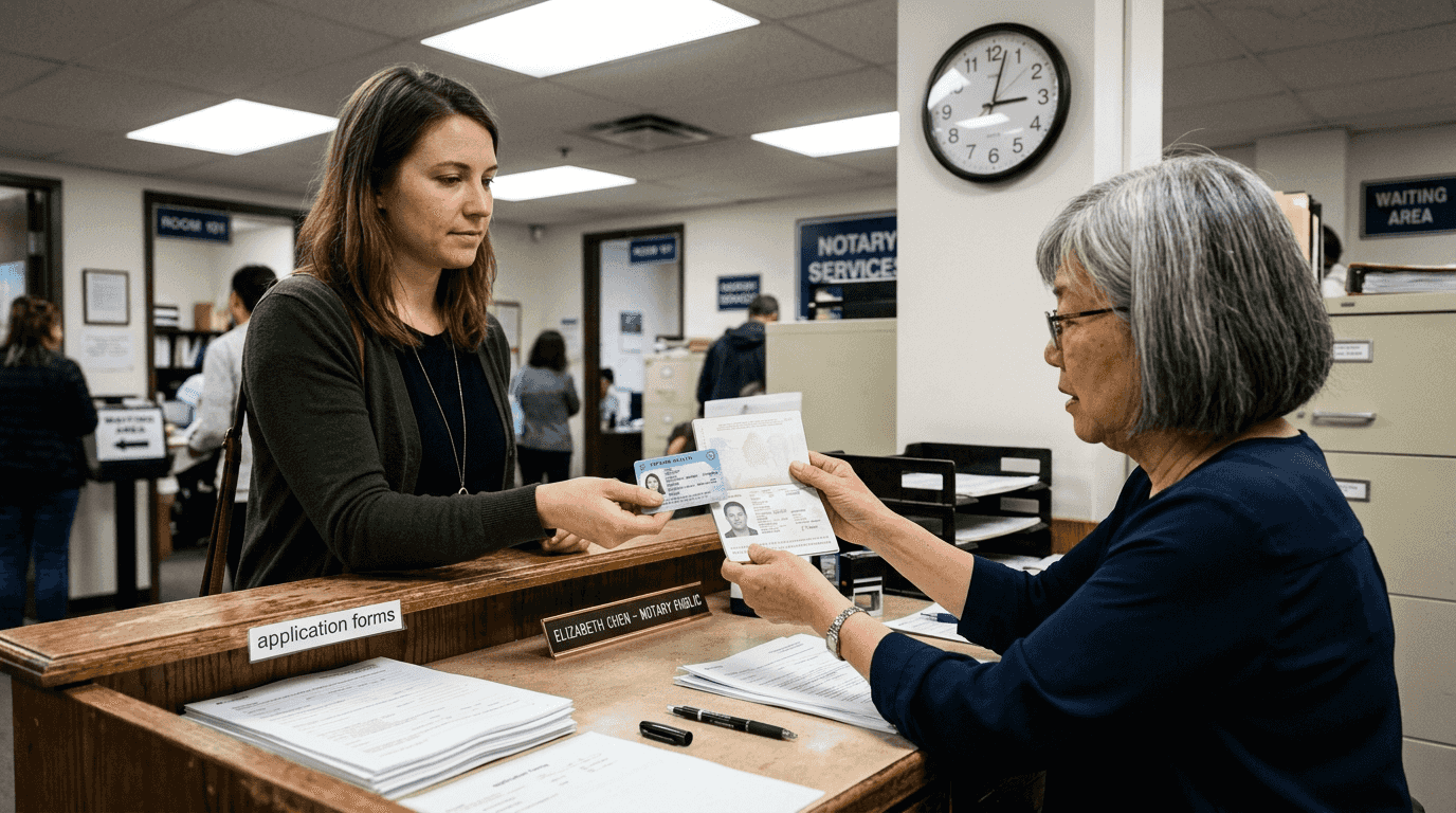 ID check by notary in municipal office