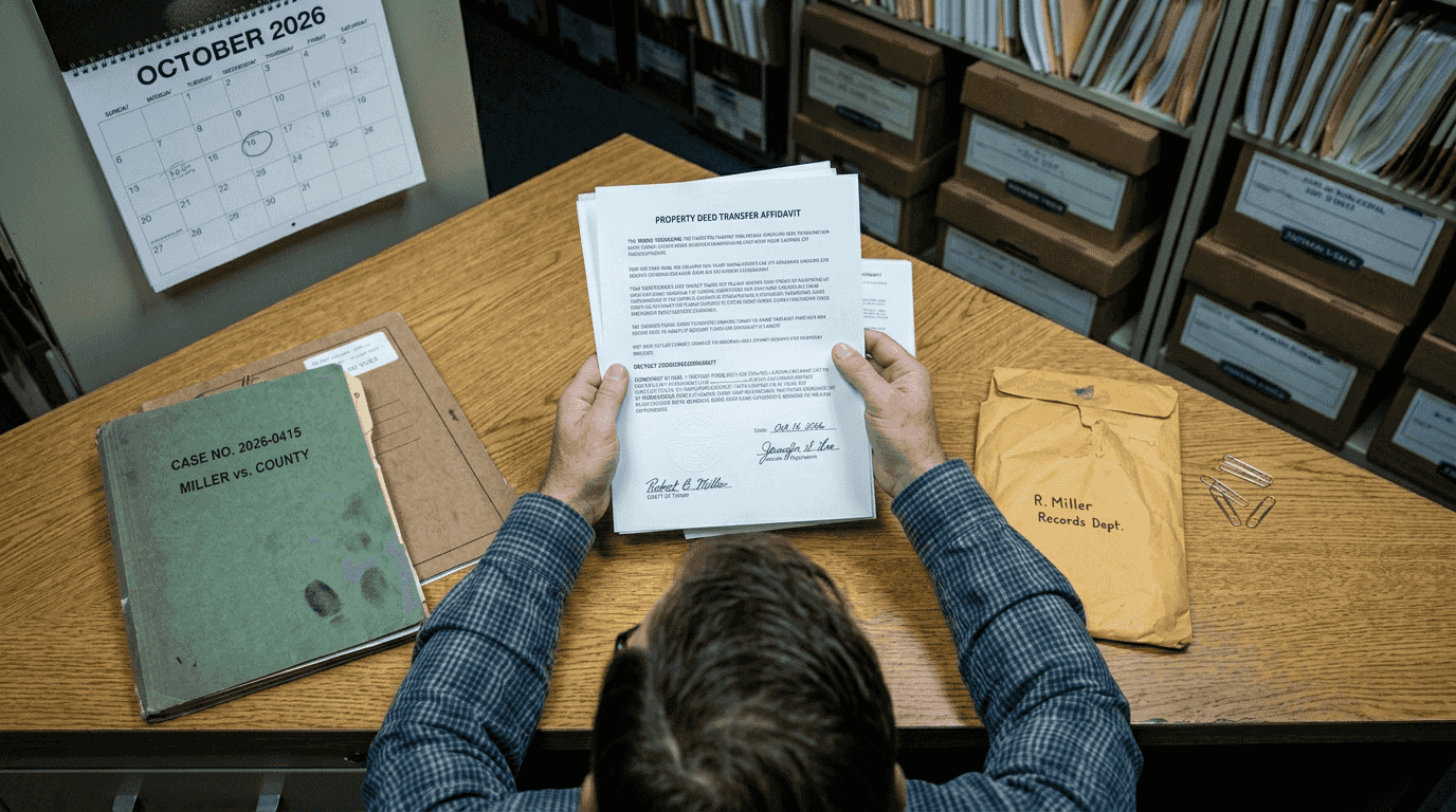 Person verifying notary seal and signature
