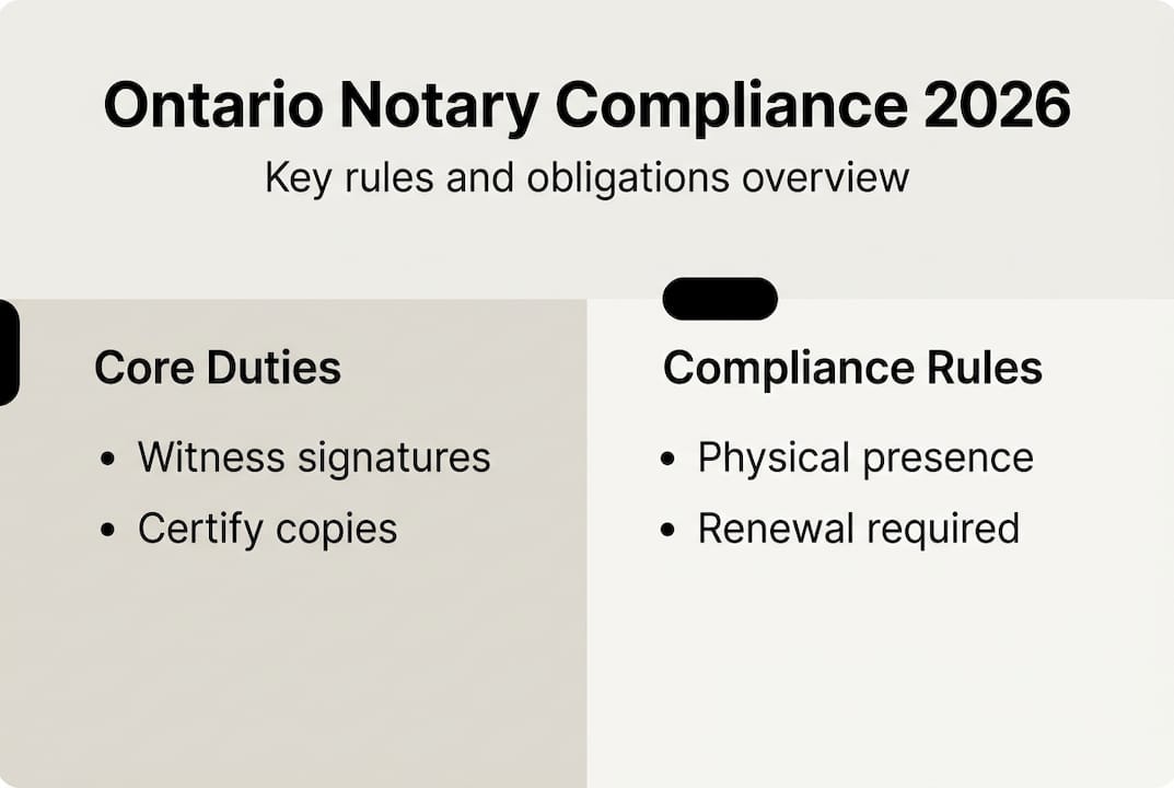 Notary public regulations in Ontario: 2026 compliance guide - My Mobile ...