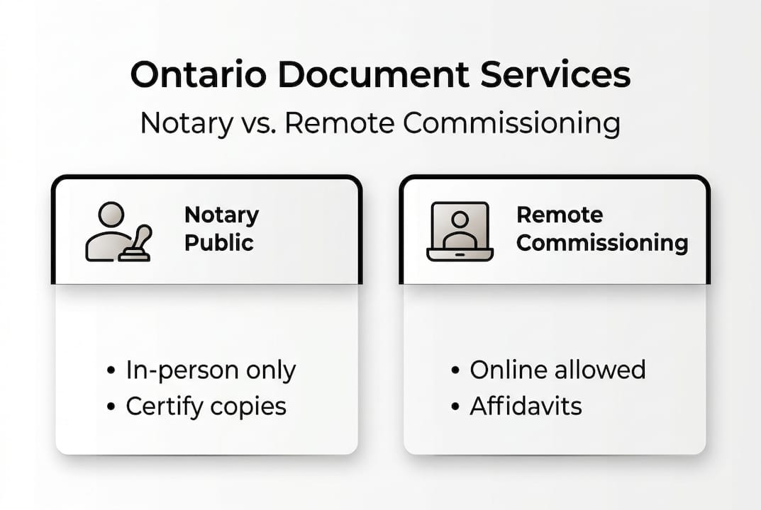 Infographic Ontario notary and remote services