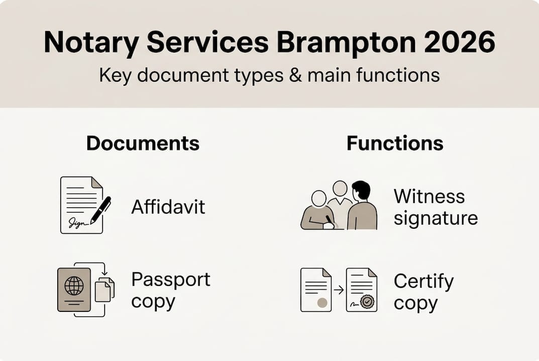 How a notary public works in Brampton: 2026 guide - My Mobile Notary