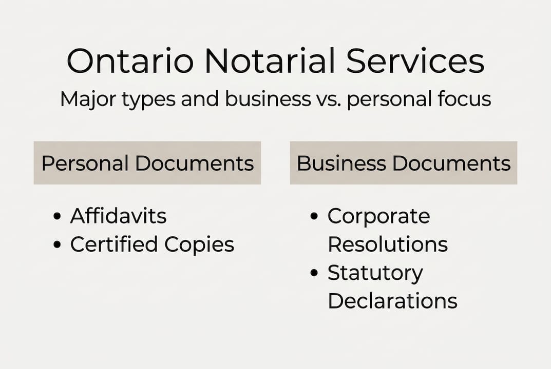 Types of notarial services in Ontario: a complete guide - My Mobile Notary