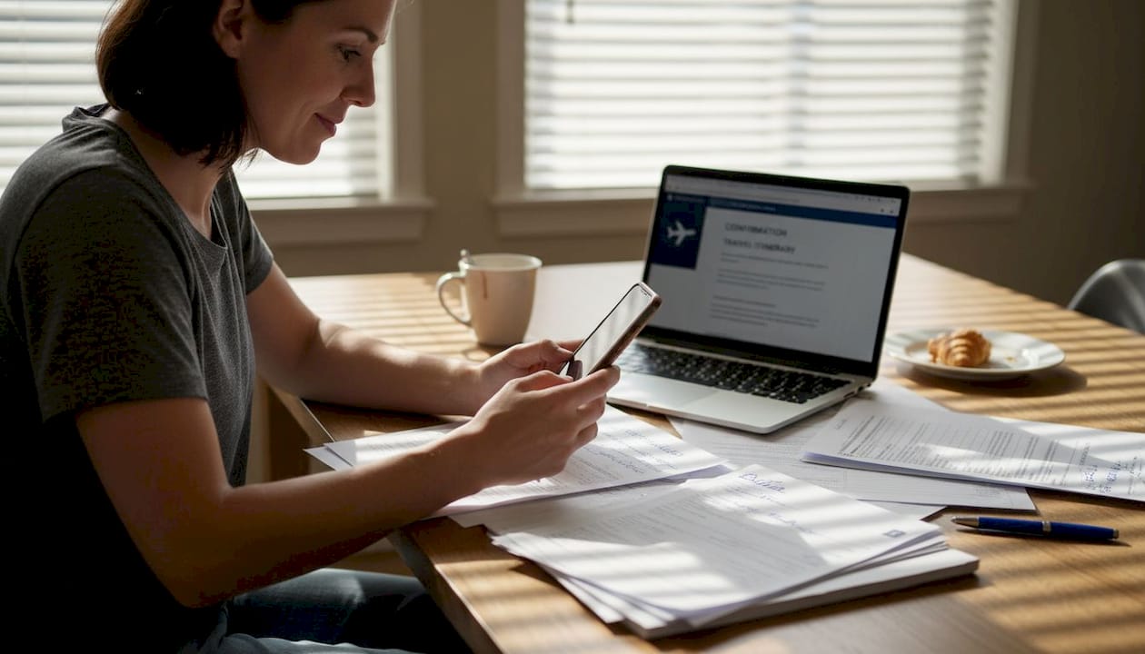Client preparing documents for online review