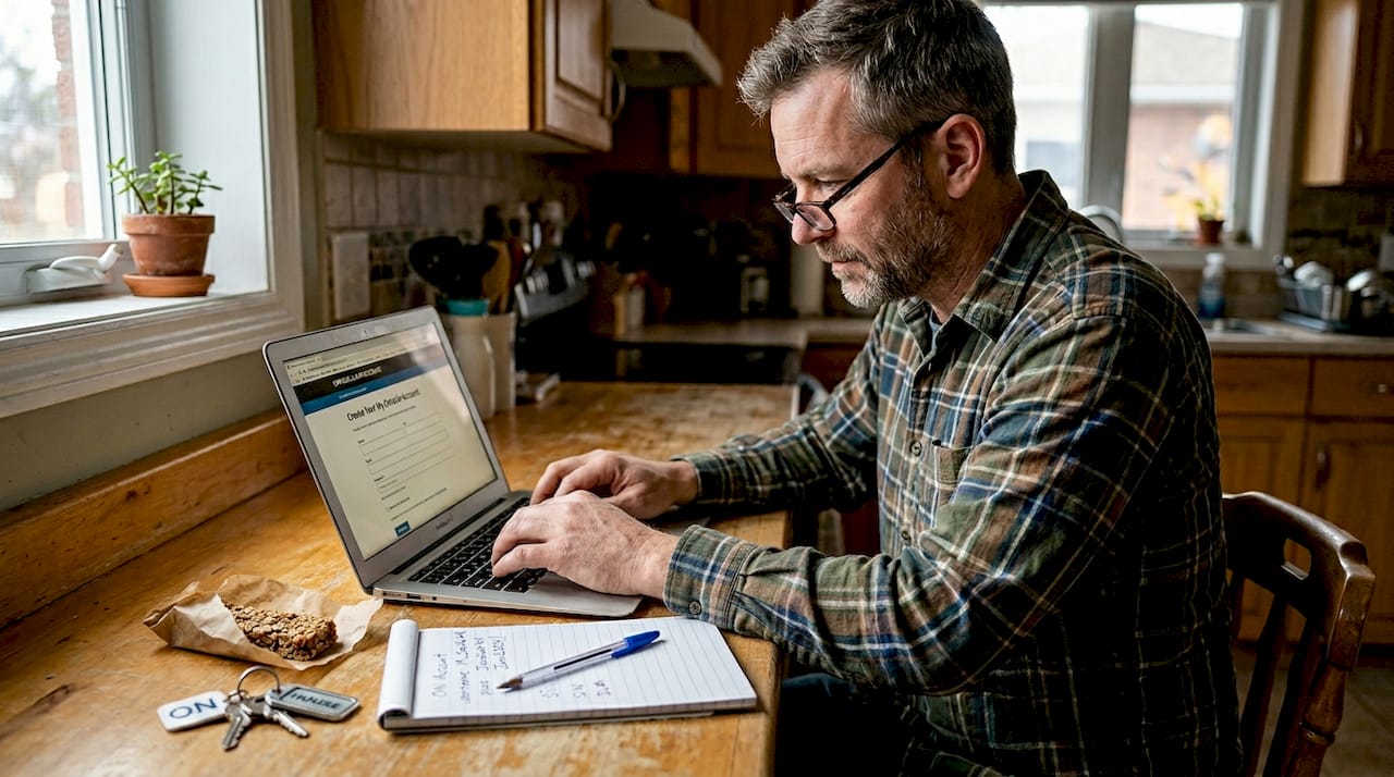 User registering for My Ontario account