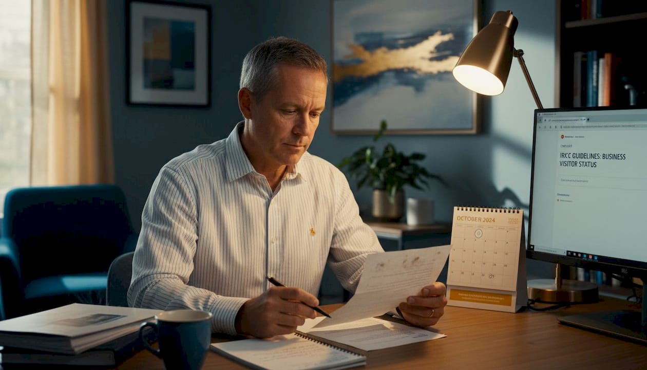 Man reviewing Ontario invitation letter