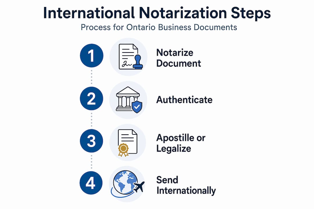 International notarization process for Ontario documents