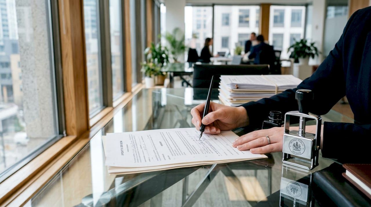 Notary signing zero income affidavit document