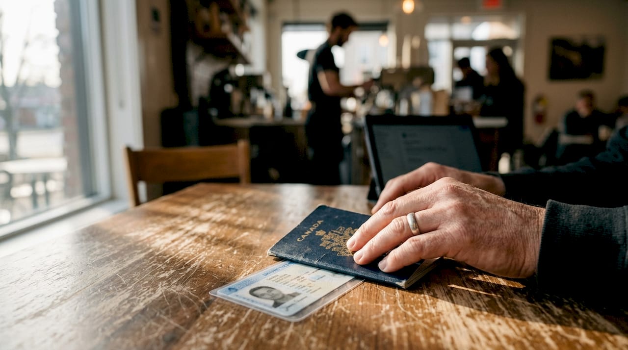 Hands placing IDs for eNotary verification