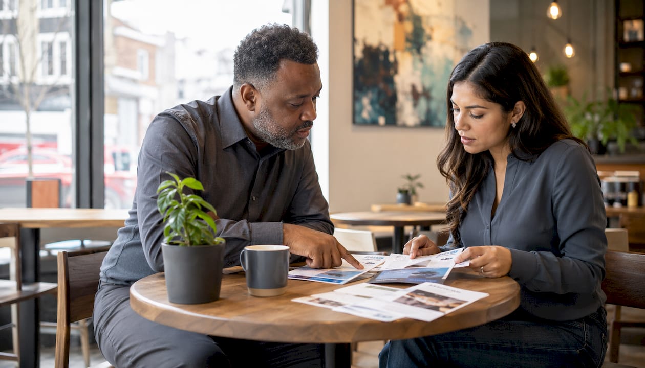 Two professionals discussing Ontario apostille providers