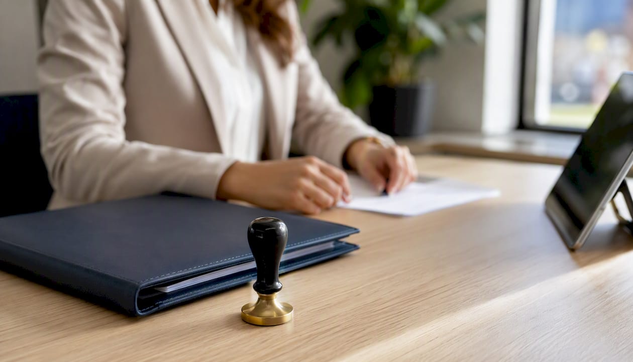 Notary tools arranged for remote session