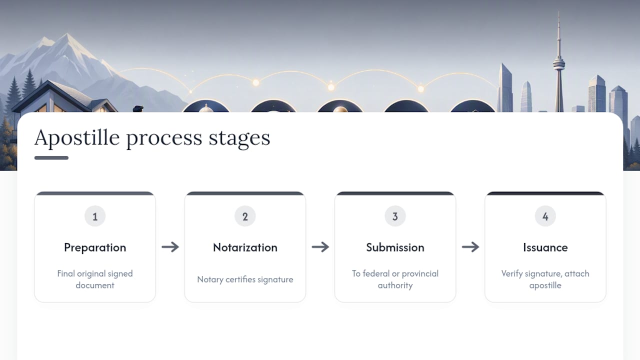 Four-stage process to get real estate apostille
