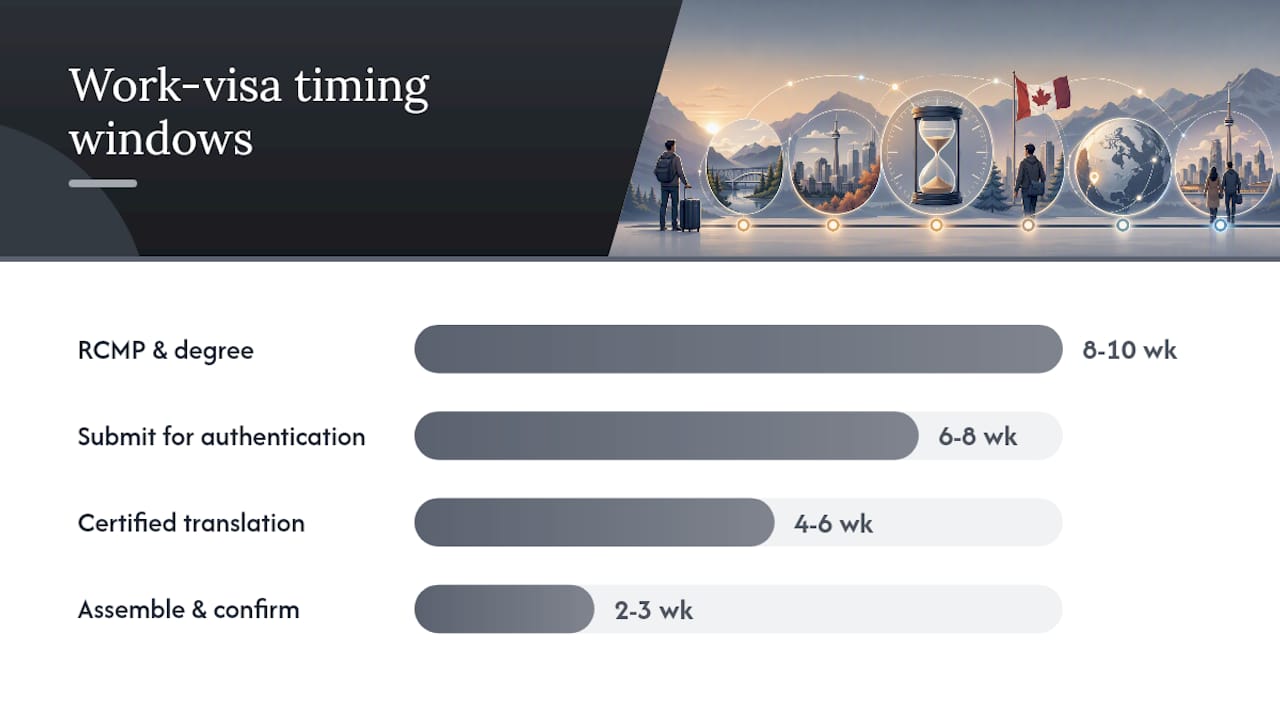 Timing Strategy for Work-Visa Applicants — overview diagram