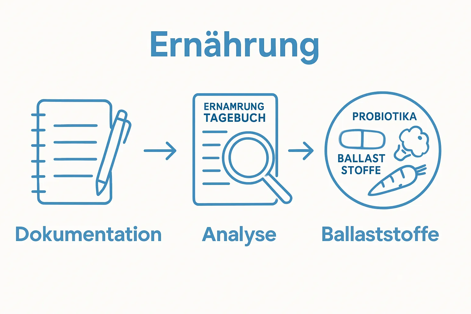 Infografik: Drei Schritte zur Darmgesundheitsoptimierung