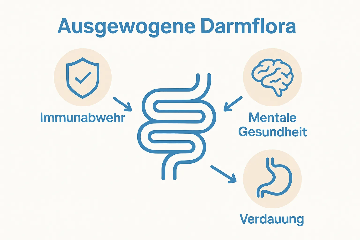 Infographic showing gut flora's impact on immunity, mind, digestion