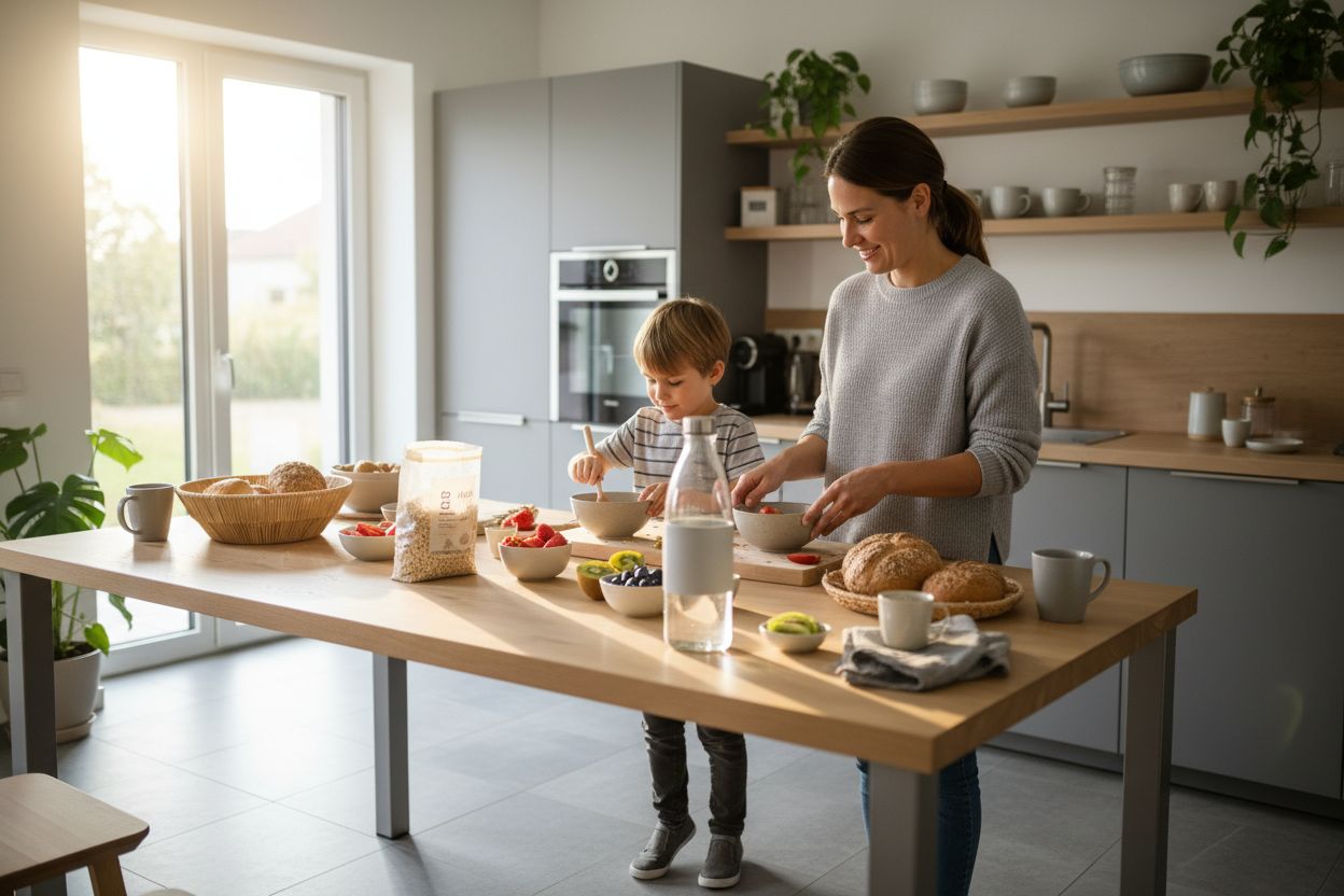 Küche gesunde Ernährung Familie