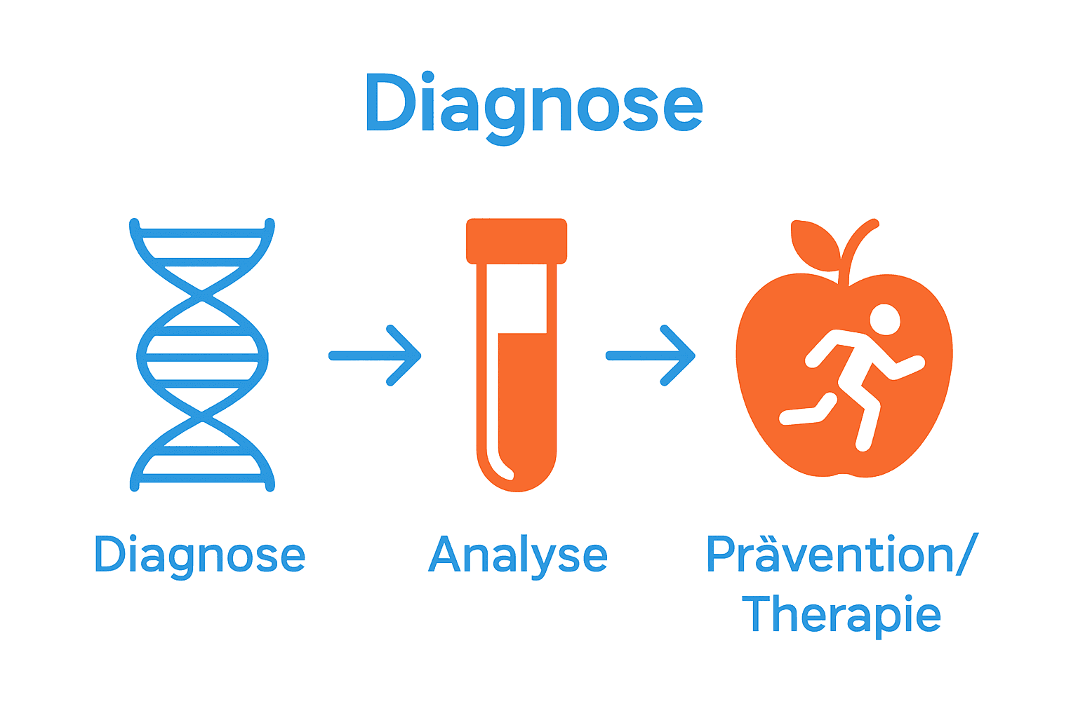 Infografik Stoffwechselstörung: Analyse, Diagnose, Prävention.
