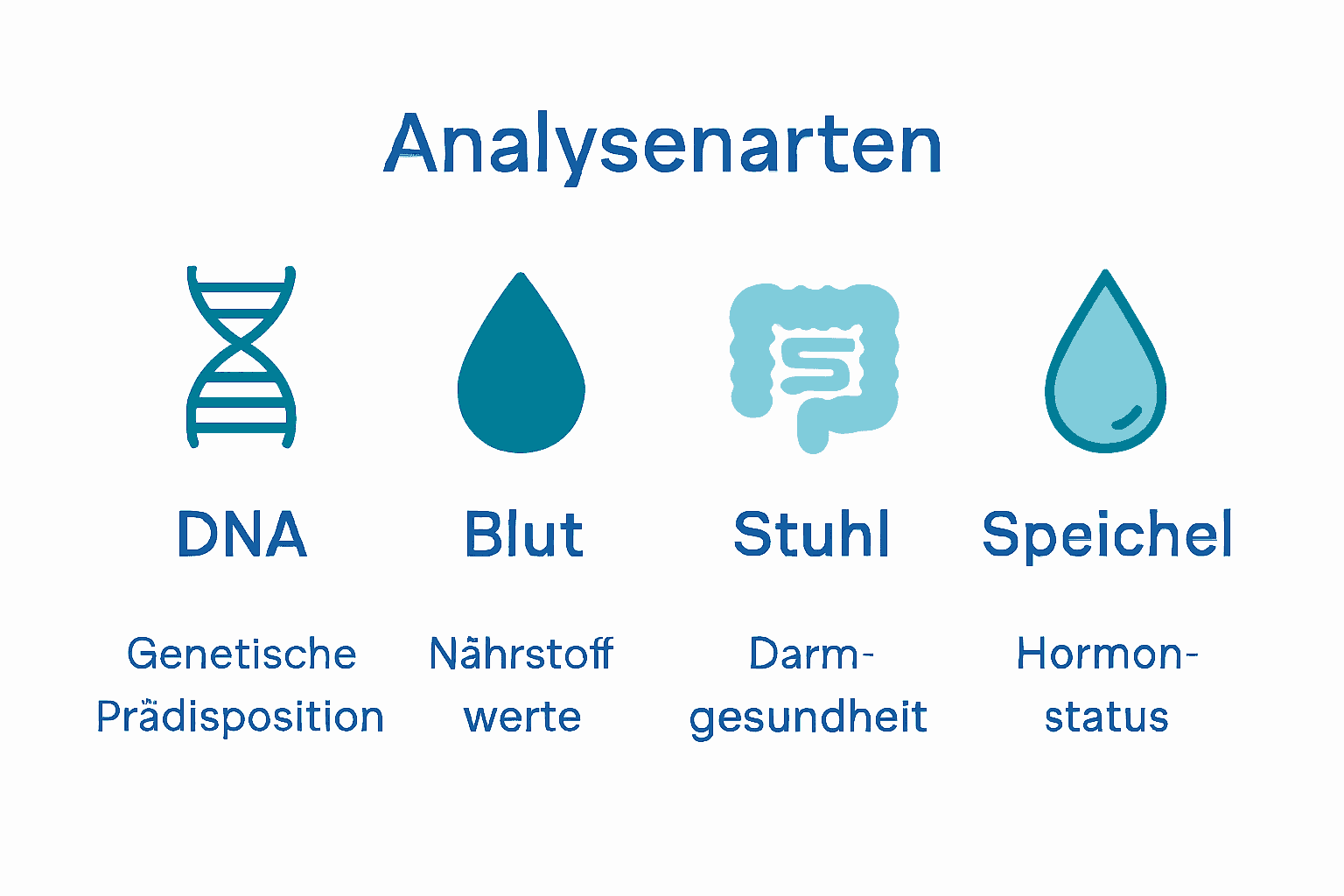 Infografik: Testarten Stoffwechselanalyse im Vergleich