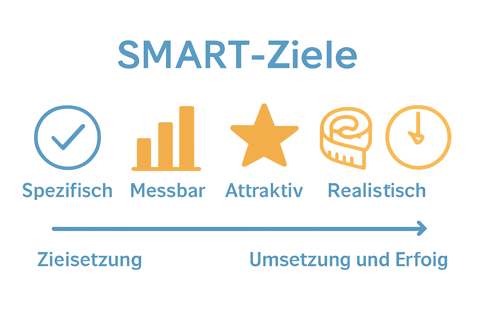 Infografik: SMART-Ziele klar für Abnehmen visualisiert
