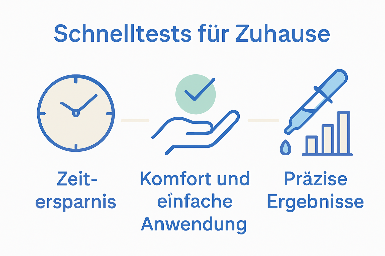 Infografik zu Vorteilen von Schnelltests für Zuhause