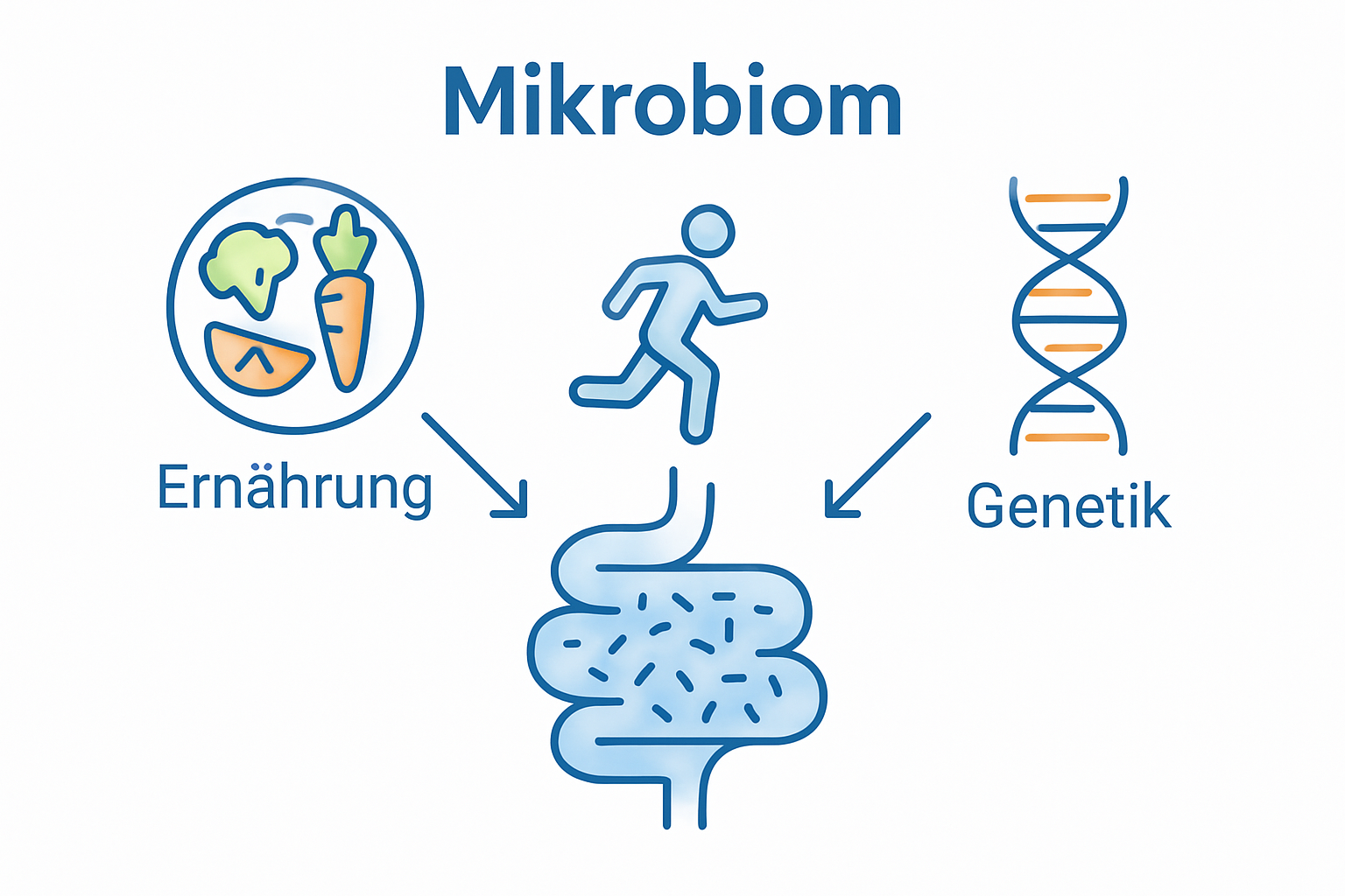 Infografik Einflussfaktoren auf Darmflora
