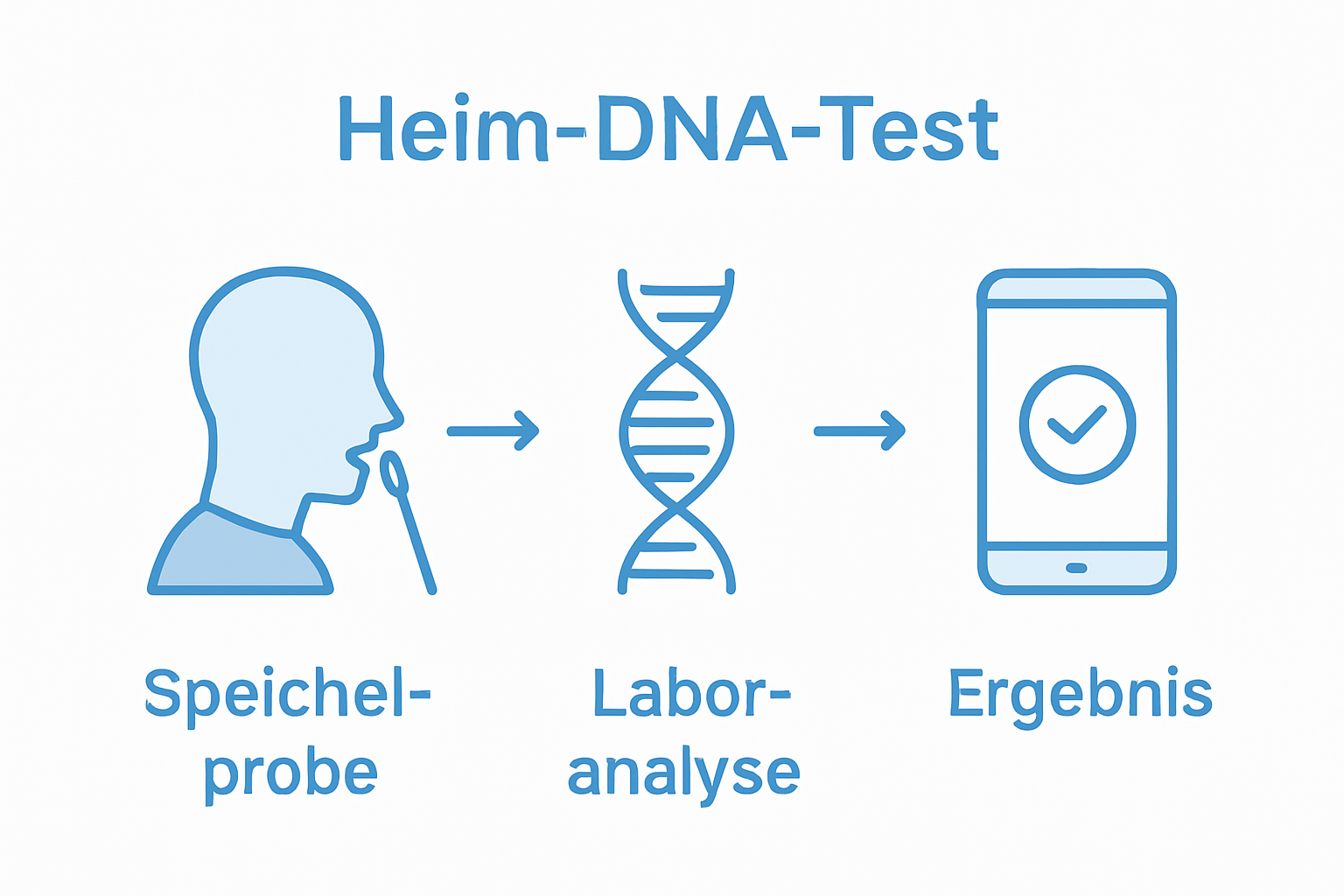 Infografik: So einfach funktioniert ein Gentest für Zuhause – Schritt für Schritt erklärt