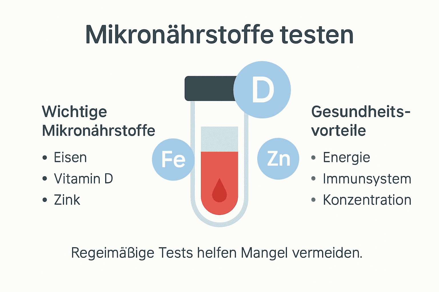 Infografik: Ihre Vorteile und der Ablauf eines Mikronährstoff-Checks