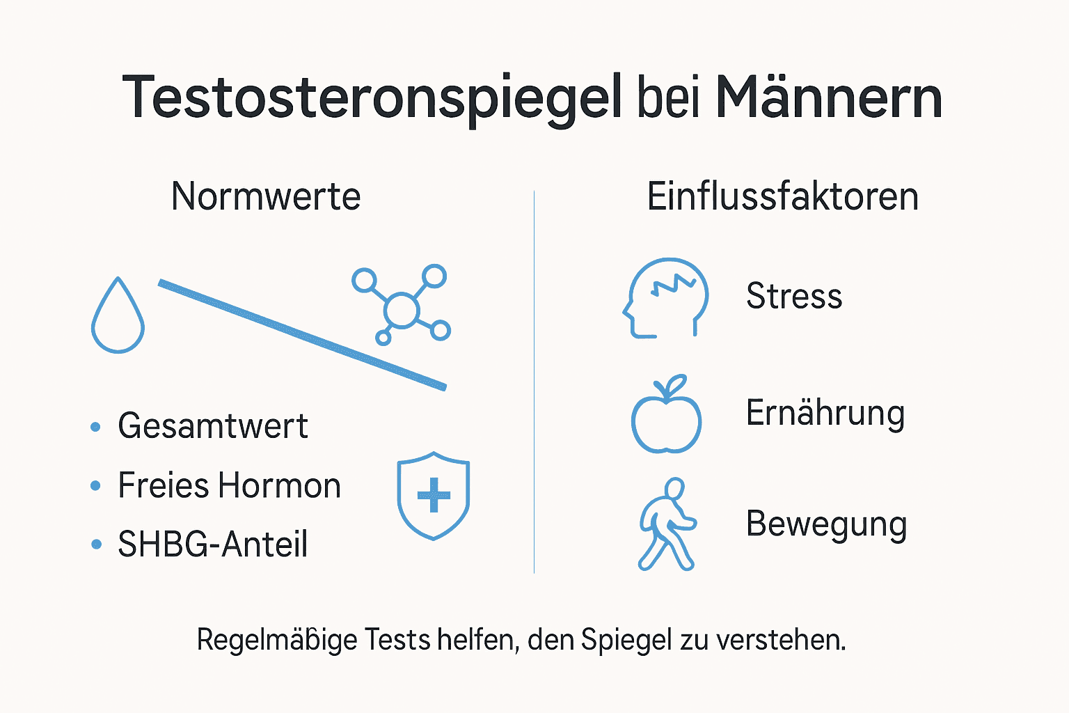 Übersicht: Testosteronwerte im Vergleich – Referenzbereiche und Einflussfaktoren auf einen Blick