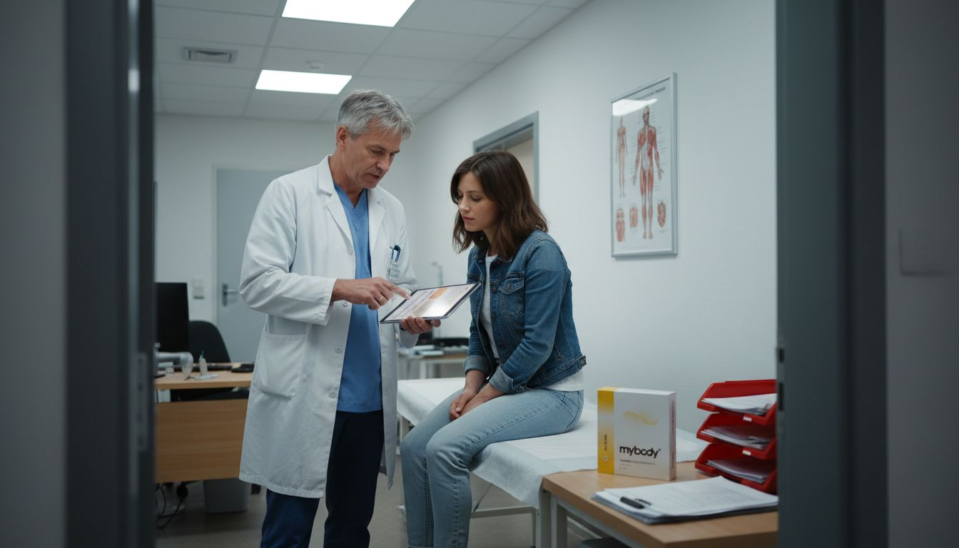 Arzt und Patient besprechen gemeinsam die aktuellen Untersuchungsergebnisse.