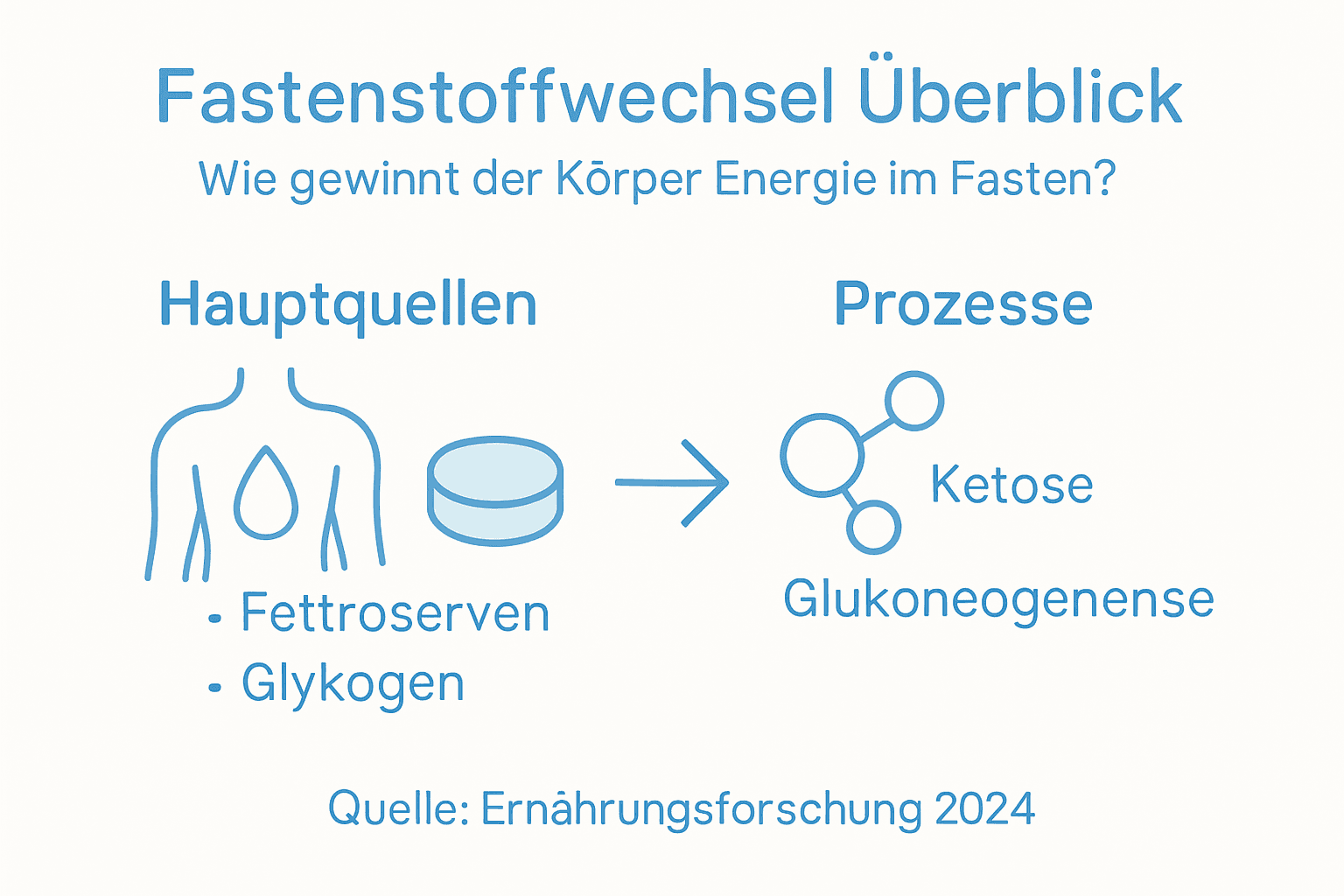 Infografica: Come cambia l'equilibrio energetico del nostro corpo durante il digiuno