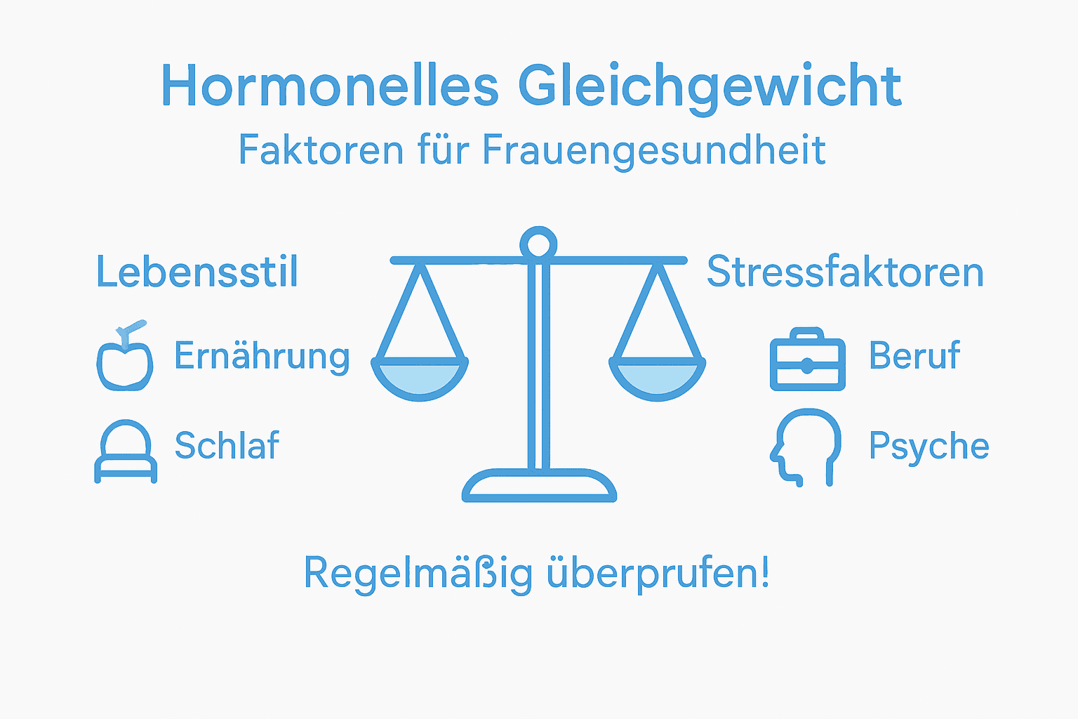 Grafik: Wichtige Faktoren für ein ausgewogenes Hormonsystem