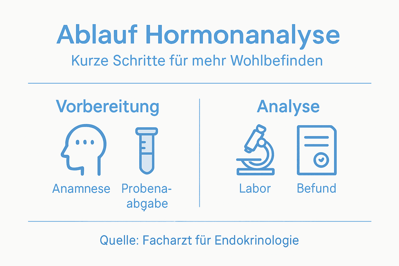 Infographic: How a hormone analysis works – the most important steps at a glance