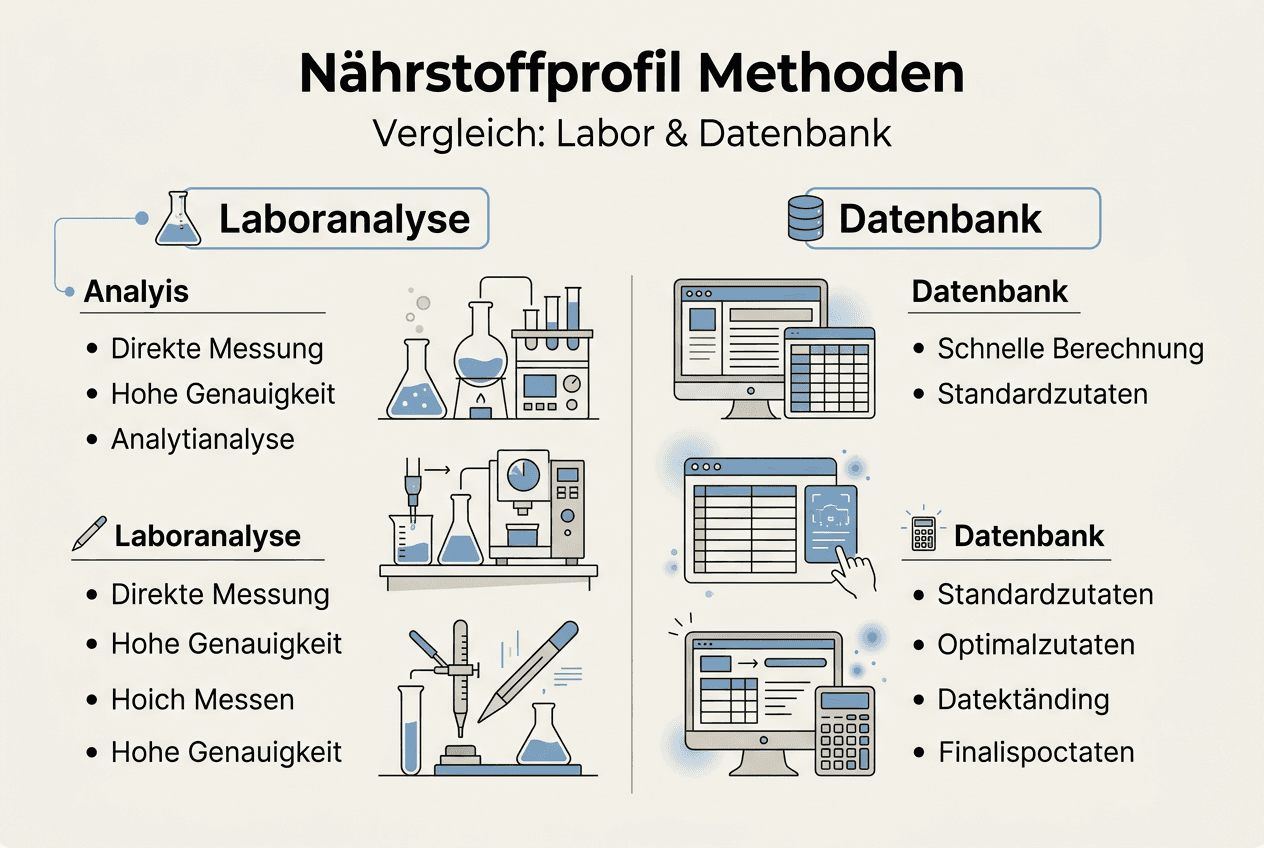 Infografica: Confronto tra metodi di analisi nutrizionale