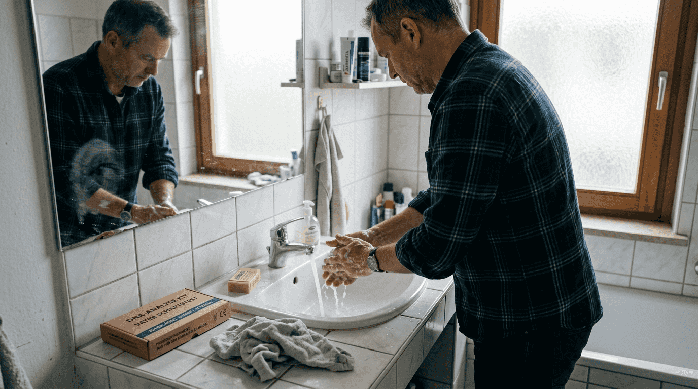 Vor einem DNA-Test sollte man sich gründlich die Hände waschen.