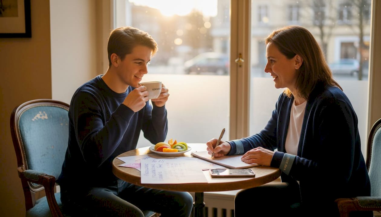 Asesoramiento personal de salud en un ambiente relajado de cafetería