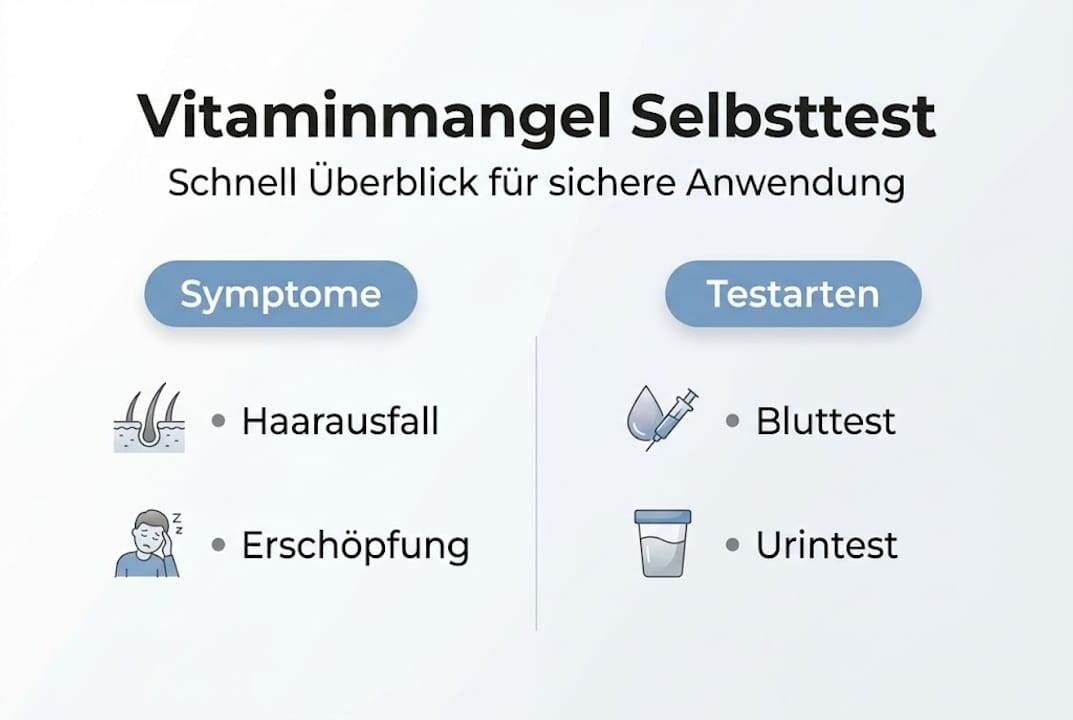 Infografía: Todos los autotests para deficiencia de vitaminas en resumen
