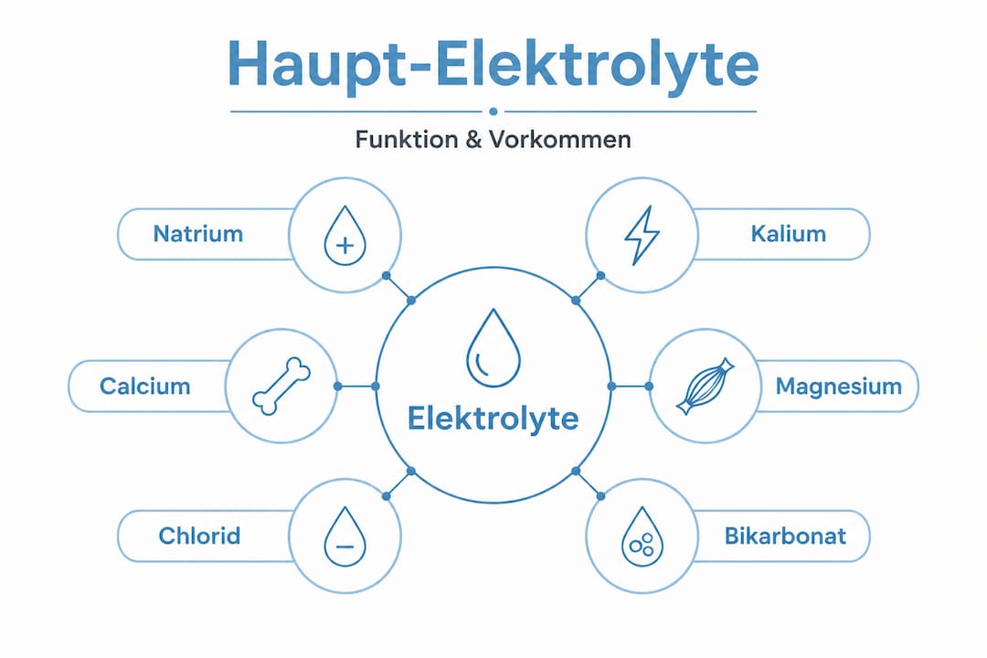 Infografik zur Hierarchie der wichtigsten Elektrolyte