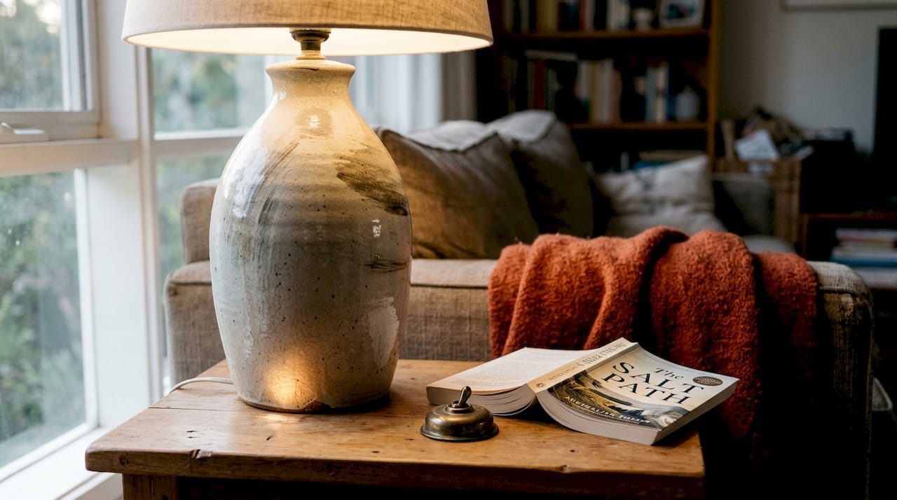 Close-up of durable handcrafted lamp details