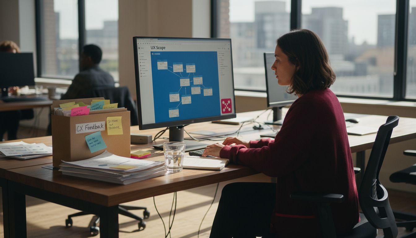 Product manager reviews UX and CX scope